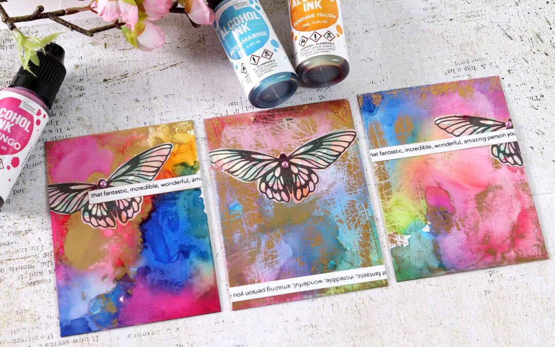 Alcohol Ink Backgrounds with Jowilna
