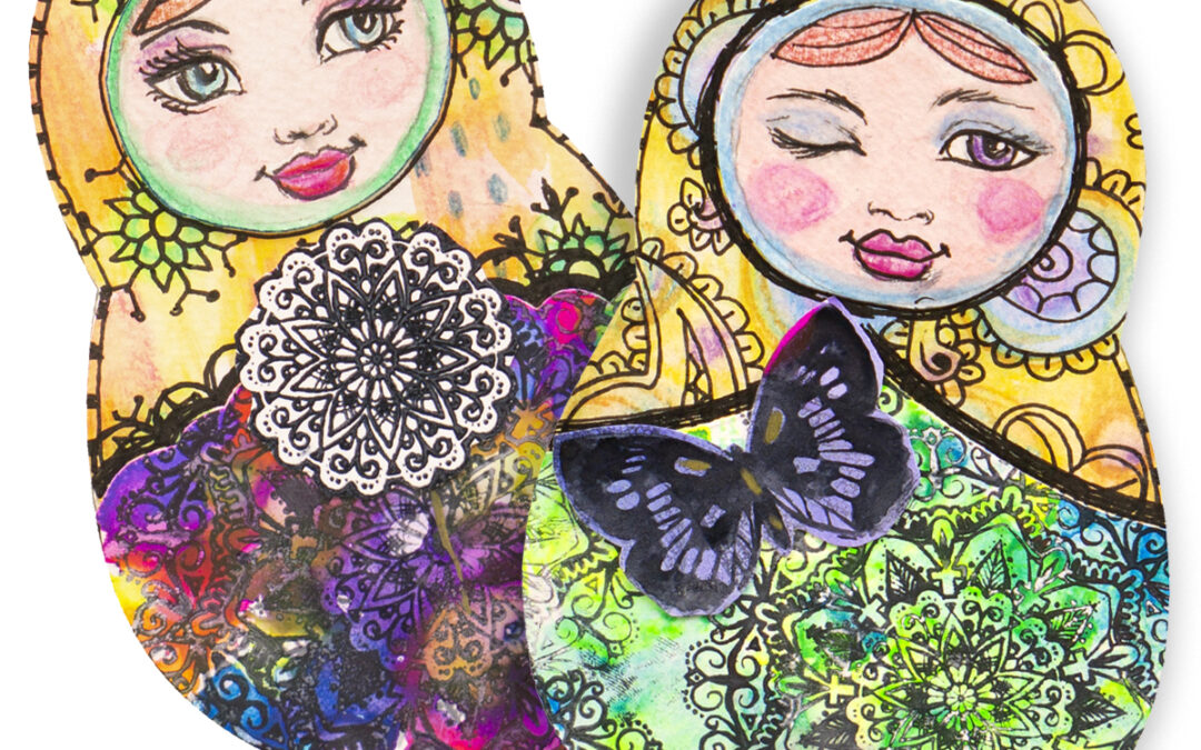 Nesting Dolls and Alcohol Inks with Lucy