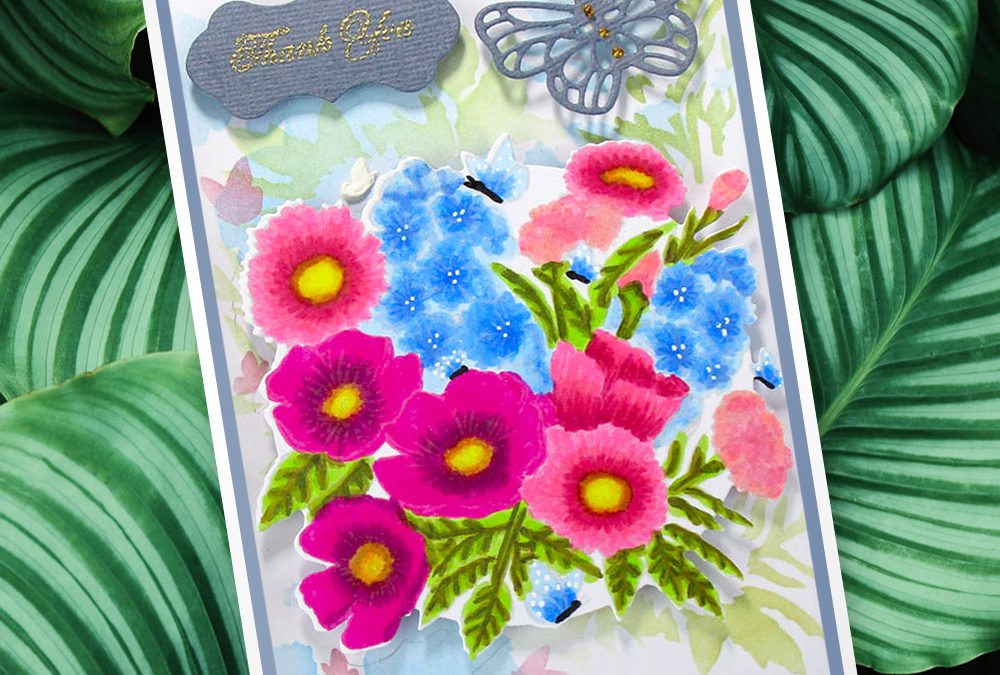 Colouring Mixed Bouquet Stamps with Anet