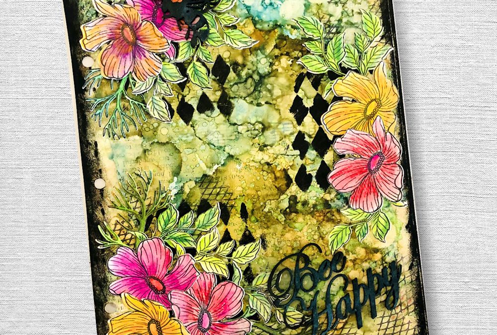 Bee Happy Journal Page with Adriana