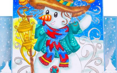 Snowman Easel Card with Anet