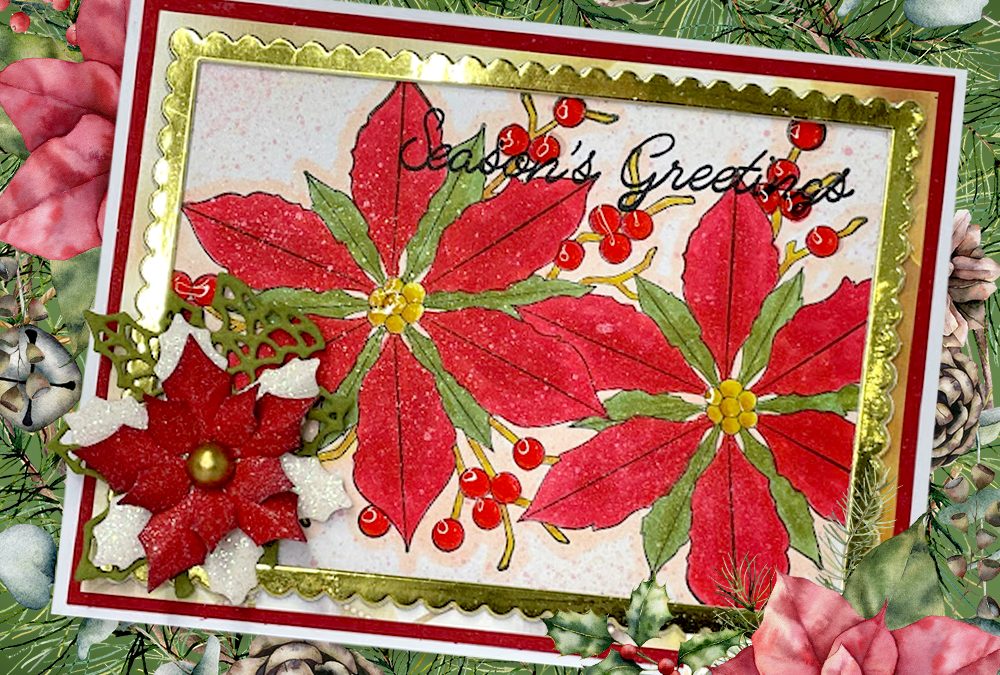 Poinsettia Christmas Card with Donna