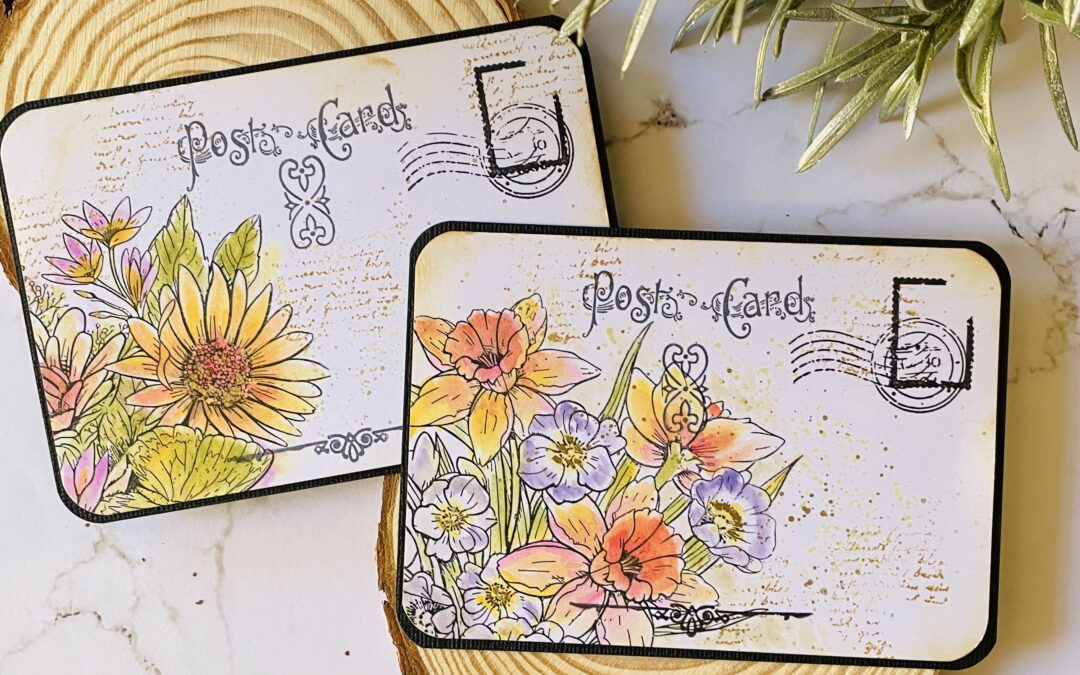 Vintage Blooms Postcards with Adriana