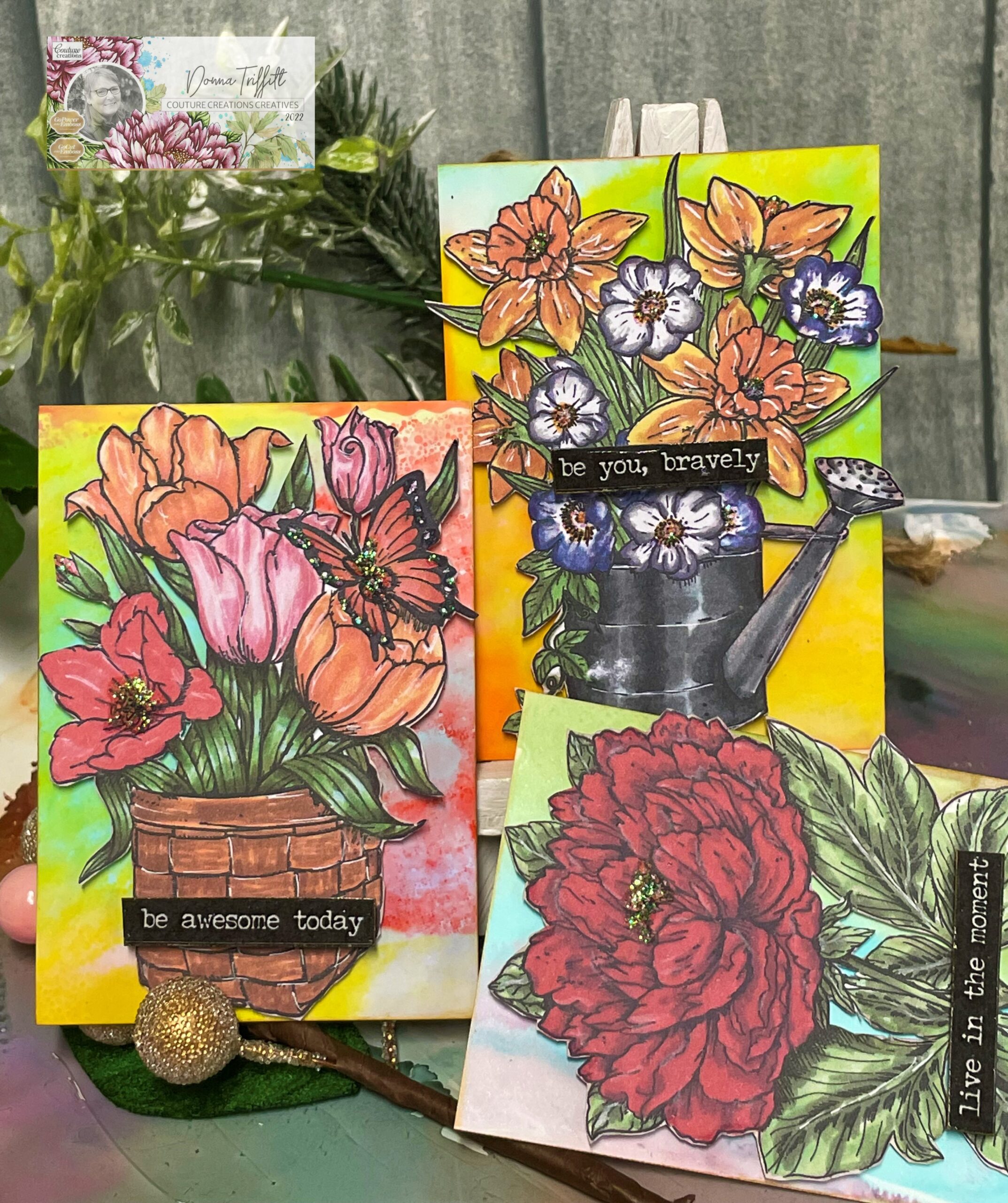 Vintage Blooms ATC’s with Donna