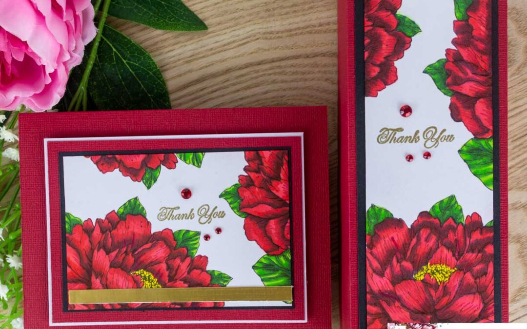 Peony Gift Box and card with Anet