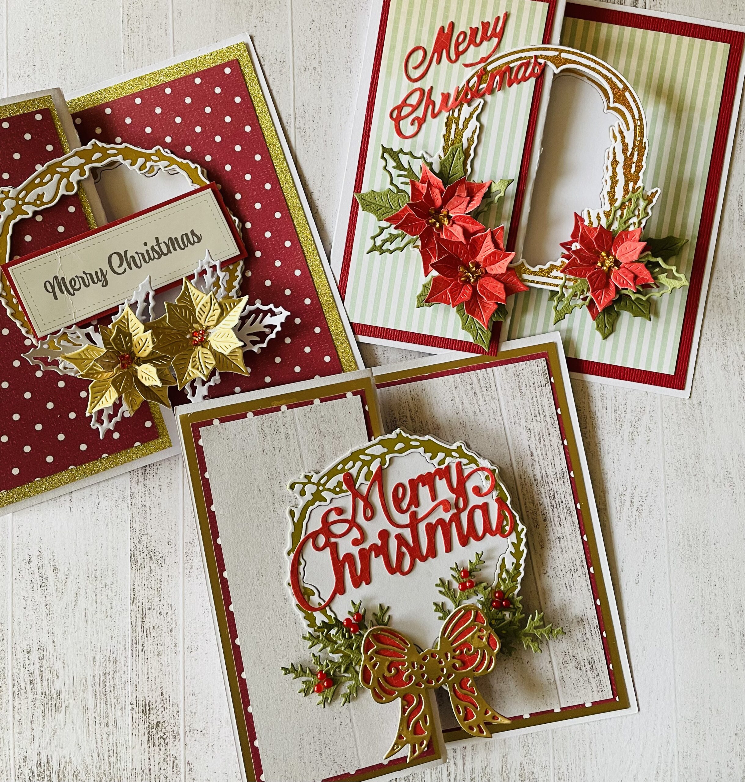 Wonderful Foiled Christmas cards with Adriana