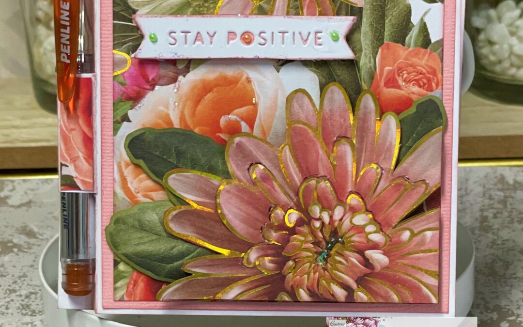 Stay Positive Notebook holder with Donna
