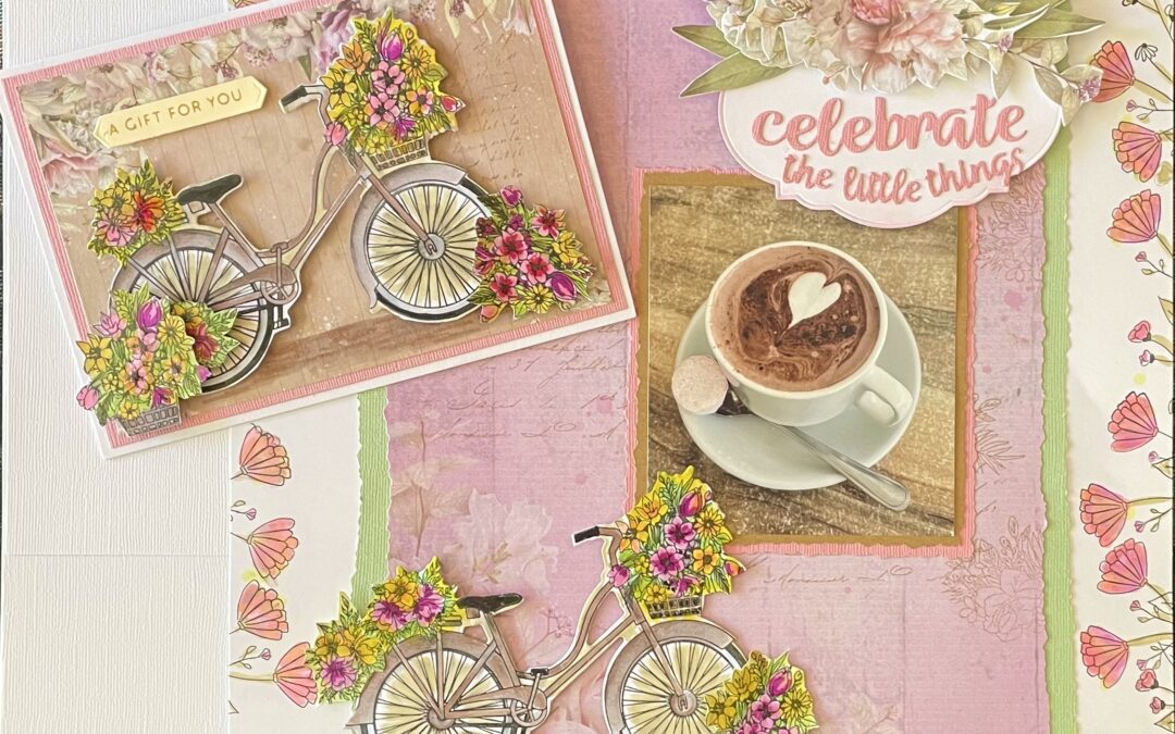 Celebrate the little things layout and card with Adriana